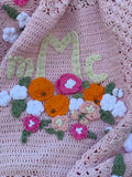 Orange blossom crochet blanket