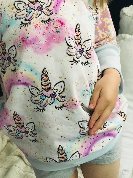 unicorn long sleeves hoodie